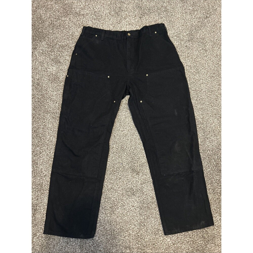 Carhartt B01-BLK Men's Double Knee Work Pants Loose Original Fit Black 42x32